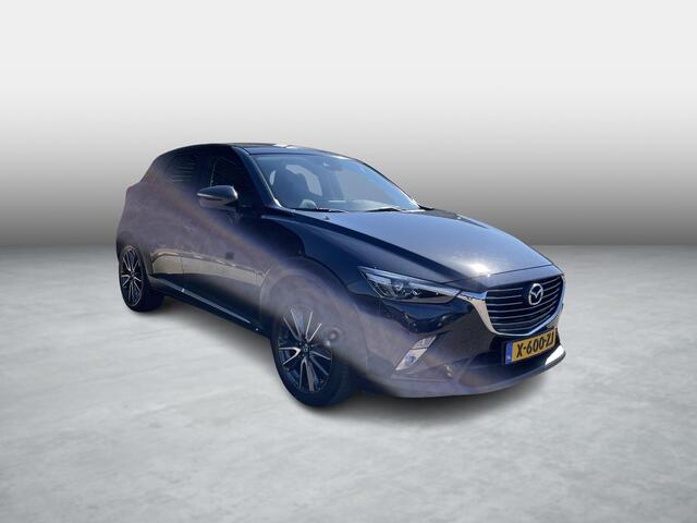 Mazda CX-3 2.0 SkyActiv-G 120 TS+ , Automaat, Trekhaak, Half Leder, Camera, Cruise, Clima, Navi, Stoelverwarming, HUD, PDC, LKA