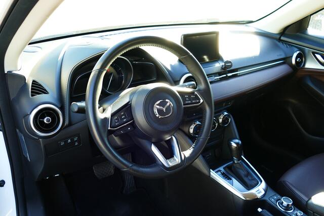 Mazda CX-3 2.0 SkyActiv-G 120 GT-M Wit Metallic, Navi, Camera, Leer, StoelVerw, 18"LMV, Haak 1200kg