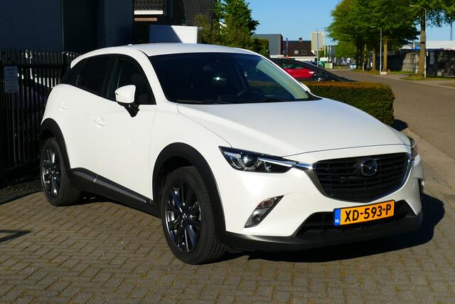 Mazda CX-3 2.0 SkyActiv-G 120 GT-M Wit Metallic, Navi, Camera, Leer, StoelVerw, 18"LMV, Haak 1200kg