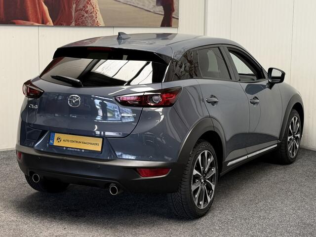Mazda CX-3 2.0 SKYACTIV-G 121 LUXURY NAVIGATIE CRUISE CONTROL HEAD-UP DISPLAY KEYLESS GO RIJSTROOKSENSSOREN DODEHOEKSENSOREN ACHTERUITRIJCAMERA ZEER MOOI !!
