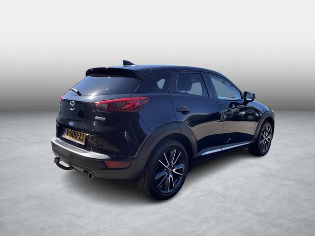 Mazda CX-3 2.0 SkyActiv-G 120 TS+ , Automaat, Trekhaak, Half Leder, Camera, Cruise, Clima, Navi, Stoelverwarming, HUD, PDC, LKA
