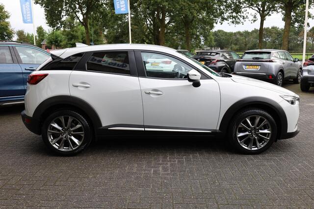Mazda CX-3 2.0 SkyActiv-G 120 GT-Luxury LEER ELEC.MEMORYSTOELEN STOELVERW. HUD/ADD CAMERA DAB NAVI CRUISE CLIMA PDC 18''LMV NAP
