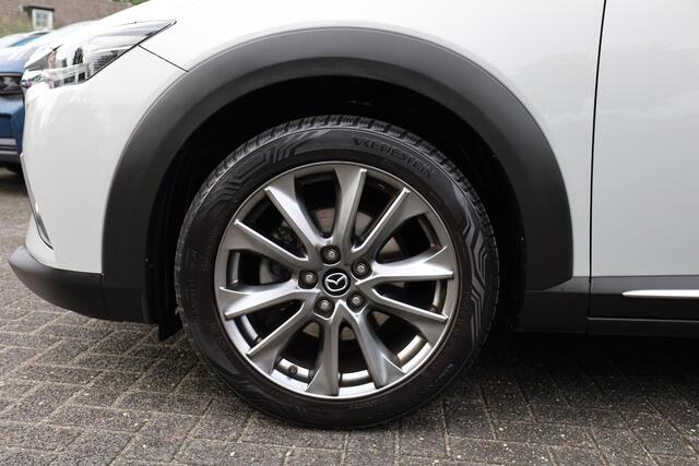 Mazda CX-3 2.0 SkyActiv-G 120 GT-Luxury LEER ELEC.MEMORYSTOELEN STOELVERW. HUD/ADD CAMERA DAB NAVI CRUISE CLIMA PDC 18''LMV NAP