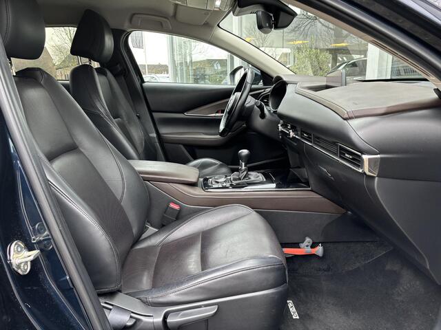 Mazda CX-30 2.0 e-SkyActiv-X M Hybrid Luxury 1e Eig. Dealer onderh., Bose, Leer+ memory, Stoel.verw., Stuurverw, Android/Carplay Auto, Navigatie, Elektr. A.klep, Keyless