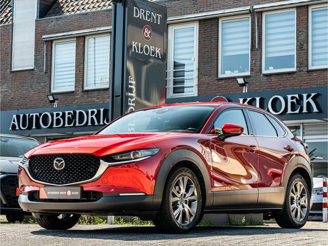 Mazda CX-30 2.0 e-SkyActiv-X M Hybrid Luxury BOSE LEDER TREKHAAK CAMERA DODEHOEK STOEL EN STUURVERW