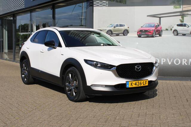 Mazda CX-30 2.0 e-SkyActiv-X 180 M Hybrid100th Anniversary Ed. , Rood Leder, Schuifdak, Bose, 360 Camera, Stoelverwarming, Stuurverwarming, Clima, Adap. Cruise, HUD, LMV 18 Inch, Elektrische klep