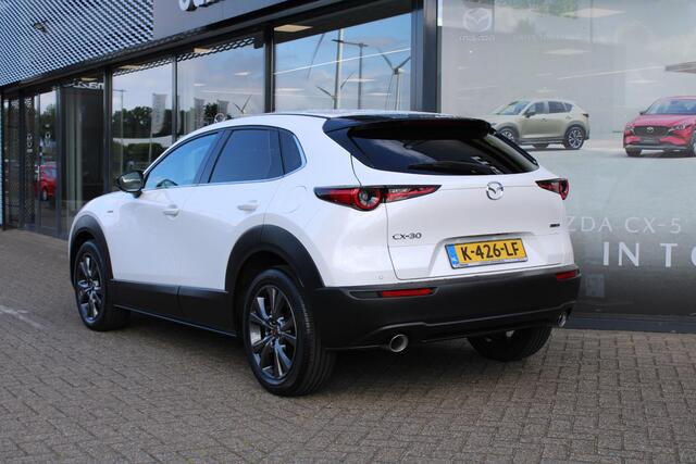 Mazda CX-30 2.0 e-SkyActiv-X 180 M Hybrid100th Anniversary Ed. , Rood Leder, Schuifdak, Bose, 360 Camera, Stoelverwarming, Stuurverwarming, Clima, Adap. Cruise, HUD, LMV 18 Inch, Elektrische klep