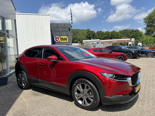 Mazda CX-30 2.0 e-SkyActiv-X M Hybrid Luxury 1e Eig., Dealer ondh, 186 PK, Navigatie, Leer, A. Rij-camera, Head-Up, Bose, Stoel & Stuur verw, Stoel geheugen, Apple Carplay / Android Auto, A. klep electr.