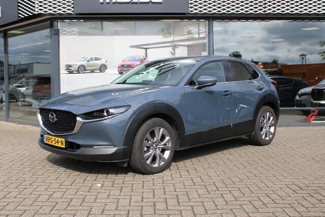 Mazda CX-30 2.0 e-SkyActiv Luxury-Line M 150 Hybrid , Automaat, Trekhaak, I-Activsense Pakket, 360 Camera, Adap.Cruise, Bose, Apple Carplay, Navi, LMV 18 Inch, Stuur/Stoelverwarming