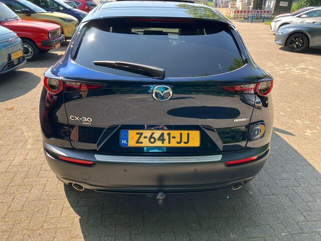 Mazda CX-30 e-SkyActiv-X 186 automaat AWD Exclusive-line met Black Comfort Pack/Driver Assistance & Sound Pack/Design Pack en Sunroof *Trekhaak* *Dealeronderhouden*
