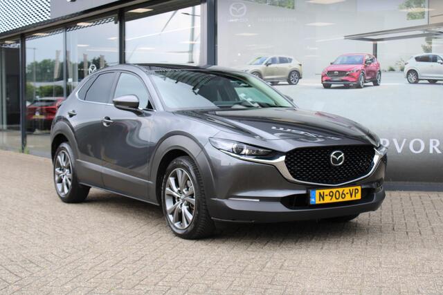 Mazda CX-30 2.0 e-SkyActiv-X 186 M Hybrid Luxury , Automaat, Leder, Bose, All Season, LMV 18 Inch, Adap. Cruise, PDC, HUD, Navi, Camera, Stoelverwarming, Stuurverwarming, Clima