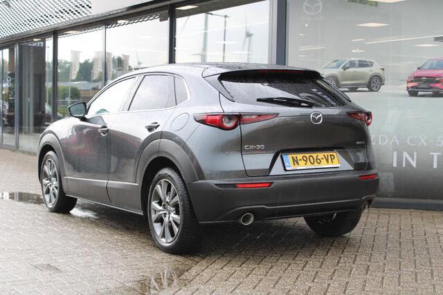Mazda CX-30 2.0 e-SkyActiv-X 186 M Hybrid Luxury , Automaat, Leder, Bose, All Season, LMV 18 Inch, Adap. Cruise, PDC, HUD, Navi, Camera, Stoelverwarming, Stuurverwarming, Clima