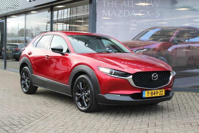 Mazda CX-30 2.0 e-SkyActiv-X M Hybrid Homura , Clima, LMV 18 Inch, Stoelverwarming, Navi, Apple Carplay, HUD, PDC, Camera, Elektrische klep, Adap. Cruise, Stoffen bekleding