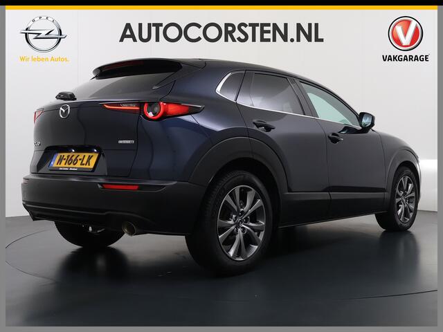 Mazda CX-30 2.0I 187PK Automaat e-Hybrid Luxury Leder Bose®-Audio Adap.Cruise Apple Carplay/Android Auto Navi Ecc Camera Head-Up Display SkyActiv-X Pdc Elek.Stoel Stoel+Stuurverwarming Elek.Achterklep Dodehoek detector Rijstrooksensor 1e Eigenaar Origineel Nederlands