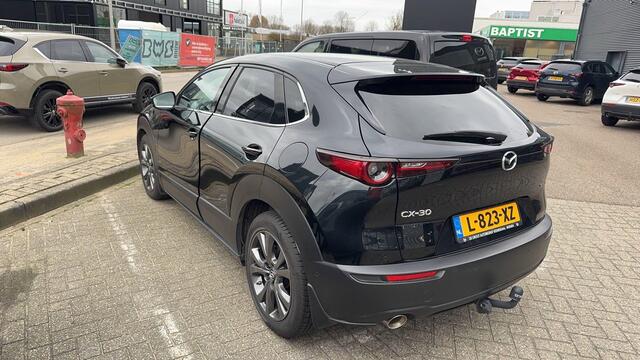 Mazda CX-30 2.0 e-SkyActiv-X M Hybrid Luxury , trekhaak, 18 inch LMV, Leder, Navi, I-activesense pakket, 360 view, Stuur en Stoelverw, Clima, Adapt. CC, Bose audio, LKA, BSM