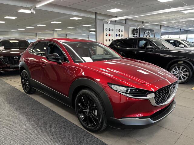 Mazda CX-30 2.5 e-SkyActiv-G 140 M Hybrid Homura , Demovoordeel ¤ 5.889,-, Automaat, Navi, Adap.Cruise, Clima, Apple Carplay, Camera, PDC, HUD, Stoelverwarming, 18" LMV