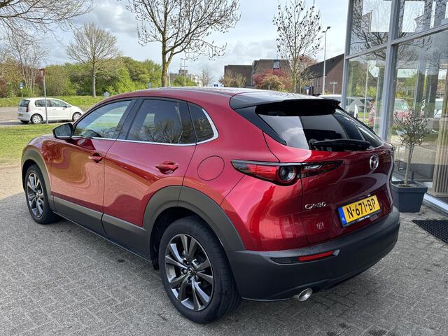 Mazda CX-30 2.0 e-SkyActiv-X M Hybrid Luxury 1e Eig., NL-Auto, Dealer Ondh, Automaat, Navigatie, Apple Carplay/ Android Auto, Head-up Cruise Controle Ad., Bose, Leer, Stoelverw., Stuur verw.