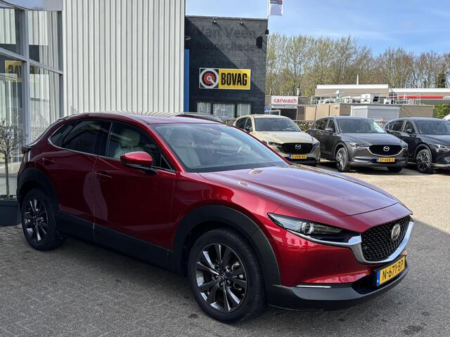 Mazda CX-30 2.0 e-SkyActiv-X M Hybrid Luxury 1e Eig., NL-Auto, Dealer Ondh, Automaat, Navigatie, Apple Carplay/ Android Auto, Head-up Cruise Controle Ad., Bose, Leer, Stoelverw., Stuur verw.