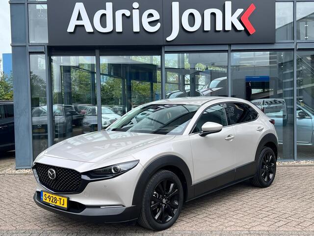Mazda CX-30 2.0 e-SkyActiv-X M Hybrid Luxury | AUTOMAAT | GARANTIE 4/2029 | APPLE + ANDROID AUTO | STOEL + STUUR VERWARMING | LEDER | ELEKT.A ACHTERKLEP | 1e EIGENAAR | NED. AUTO | Bose AUDIO |