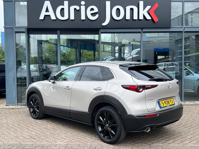Mazda CX-30 2.0 e-SkyActiv-X M Hybrid Luxury | AUTOMAAT | GARANTIE 4/2029 | APPLE + ANDROID AUTO | STOEL + STUUR VERWARMING | LEDER | ELEKT.A ACHTERKLEP | 1e EIGENAAR | NED. AUTO | Bose AUDIO |