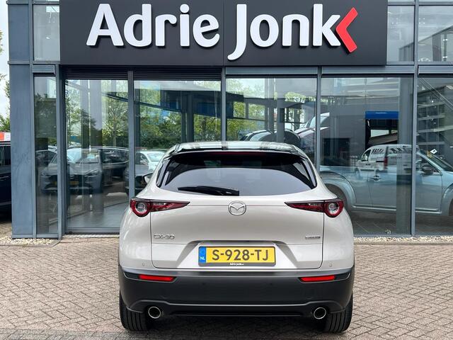 Mazda CX-30 2.0 e-SkyActiv-X M Hybrid Luxury | AUTOMAAT | GARANTIE 4/2029 | APPLE + ANDROID AUTO | STOEL + STUUR VERWARMING | LEDER | ELEKT.A ACHTERKLEP | 1e EIGENAAR | NED. AUTO | Bose AUDIO |