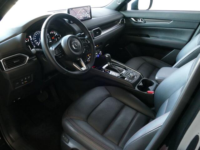 Mazda CX-5 E-SKYACTIV MHEV 2.0 165 PK HOMURA LEER BOSE ELEK.KLEP HEADUP 360.CAMERA 19''LMV FULL LED CARPLAY NAVI STOEL/STUUR VERW. STOELKOELING DIG.DASH 06/2024