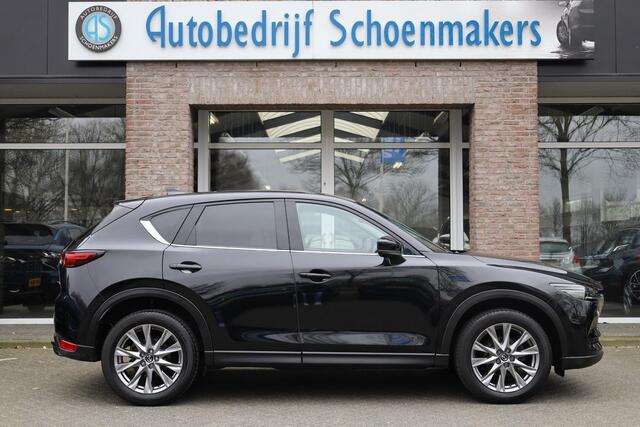 Mazda CX-5 2.5 4WD SkyActiv-G 194 360-CAMERA ADD/HUD TREKHAAK-AFN LEER+MEMORY STUUR+STOELVERWARMING(4x) CARPLAY DAB 19"LMV STOELVENTILATIE 2xPDC BOSE ELEK-LAADKLEP ENZ!