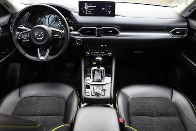 Mazda CX-5 2.0 e-SkyActiv-G M Hybrid 165 Newground HUD CARPLAY LEER/ALCANTARA 360-CAMERA STOEL/STUURVERW. ELEC.KLEP/STOEL LANE-ASSIST HILL-HOLD KEYLESS CRUISE CLIMA DAB 2XPDC 19''LMV