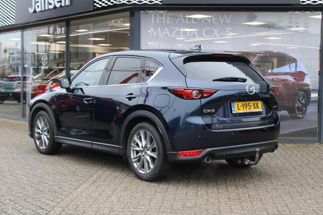 Mazda CX-5 2.0 SkyActiv-G 165 Signature , Automaat, Trekhaak, Sunroof, Leder, All Season, Adap.Cruise, Clima, Navi, 360 Camera, Stoel/Stuurverwarming, Bose, PDC, LKA, LMV 19 Inch, Apple Carplay/Android Auto