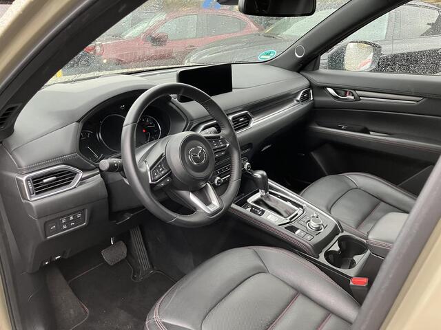 Mazda CX-5 2.0 e-SkyActiv-G M Hybrid 165 Homura+ , Automaat, Trekhaak, Leder, Schuif/kanteldak, Navi, 360 Camera, All Season, Stoel/Stuurverwarming, Stoelventilatie, Bose, LMV 19 Inch, PDC, LKA, BSM