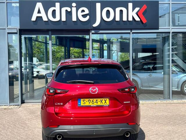 Mazda CX-5 2.0 SkyActiv-G 165 Luxury AUTOMAAT | TREKHAAK | LEDER | 360gr CAMERA | STOELVENTILATIE | STOEL- en STUUR VERWARMING APPLE CARPLAY/ANDROID AUTO | NED. AUTO | DEALER ONDERHOUDEN |