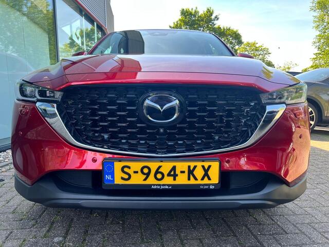 Mazda CX-5 2.0 SkyActiv-G 165 Luxury AUTOMAAT | TREKHAAK | LEDER | 360gr CAMERA | STOELVENTILATIE | STOEL- en STUUR VERWARMING APPLE CARPLAY/ANDROID AUTO | NED. AUTO | DEALER ONDERHOUDEN |