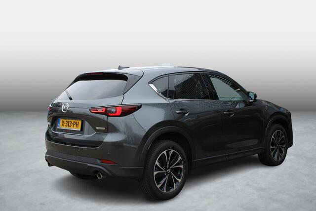 Mazda CX-5 2.0 e-SkyActiv-G M Hybrid 165 Exclusive-Line+Com.P , Automaat, Black Comfort Pack, Leder, Navi, Adap.Cruise, Clima, Apple Carplay, 360 Camera, PDC, HUD, Stuur/Stoelverwarming, 19" LMV