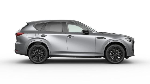 Mazda CX-60 Mazda e-Skyactiv PHEV 327 8AT AWD Homura Plus | 12,3-inch TFT-kleurendisplay met bediening via centrale HMI Commander, touchscreen (voor Apple CarPlay / Android Auto(TM)) of voice control | 12,3-inch digitale meterset | 20-inch lichtmetalen velgen, Black