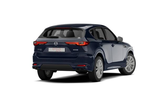 Mazda CX-60 Mazda e-Skyactiv PHEV 327 8AT AWD Homura Business Edition | 12,3-inch TFT-kleurendisplay met bediening via centrale HMI Commander, touchscreen (voor Apple CarPlay / Android Auto(TM)) of voice control | 12,3-inch digitale meterset | 20-inch lichtmetalen ve