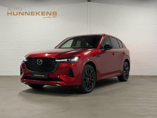 Mazda CX-60 2.5 e-SkyActiv PHEV Homura Plus Open dak | Adapt. Cruise | Stoelventilatie | Stuur-/Stoelverwarming | 360 camera | Head-up | Carplay | Bose sound | Memory