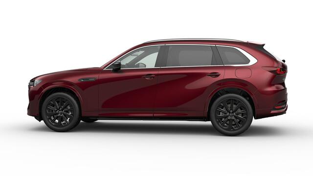Mazda CX-80 Mazda e-Skyactiv PHEV 327 8AT AWD Homura Plus | 12,3-inch TFT-kleurendisplay met bediening via centrale HMI Commander, touchscreen (voor Apple CarPlay / Android Auto(TM)) of voice control | 12,3-inch digitale meterset | 20-inch lichtmetalen velgen, Black