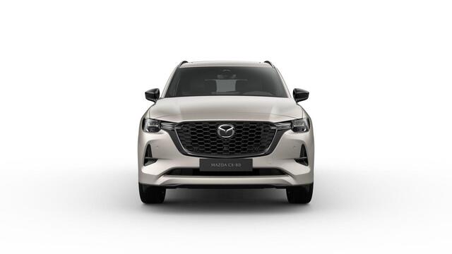 Mazda CX-80 Mazda e-Skyactiv PHEV 327 8AT AWD Homura Plus | 12,3-inch TFT-kleurendisplay met bediening via centrale HMI Commander, touchscreen (voor Apple CarPlay / Android Auto(TM)) of voice control | 12,3-inch digitale meterset | 20-inch lichtmetalen velgen, Black