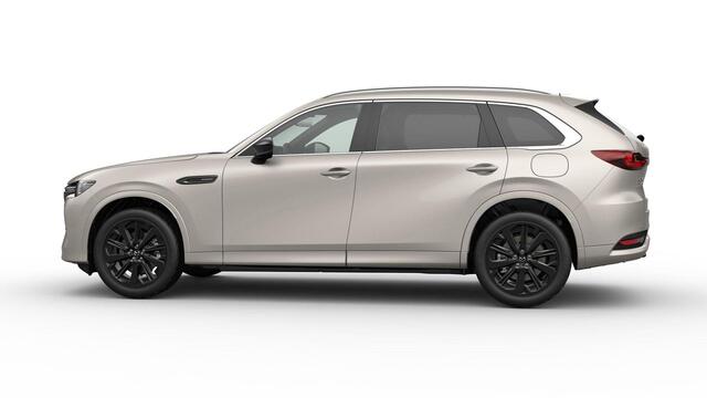 Mazda CX-80 Mazda e-Skyactiv PHEV 327 8AT AWD Homura Plus | 12,3-inch TFT-kleurendisplay met bediening via centrale HMI Commander, touchscreen (voor Apple CarPlay / Android Auto(TM)) of voice control | 12,3-inch digitale meterset | 20-inch lichtmetalen velgen, Black