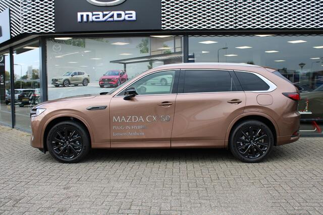Mazda CX-80 2.5 e-SkyActiv PHEV 327 Homura Plus , Demovoordeel ¤ 5.300,-, Automaat, Trekhaak, Alarm, Pano/Schuifdak, 7-Zits, Leder, 360 Camera, Bose, Adap Cruise, LMV 20 Inch