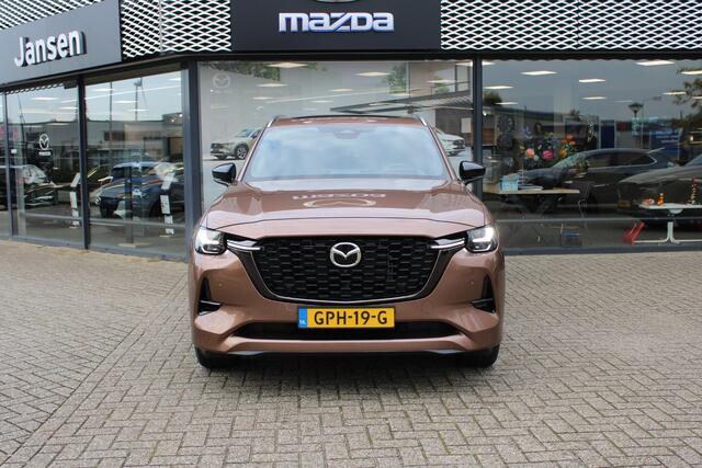 Mazda CX-80 2.5 e-SkyActiv PHEV 327 Homura Plus , Demovoordeel ¤ 5.300,-, Automaat, Trekhaak, Alarm, Pano/Schuifdak, 7-Zits, Leder, 360 Camera, Bose, Adap Cruise, LMV 20 Inch