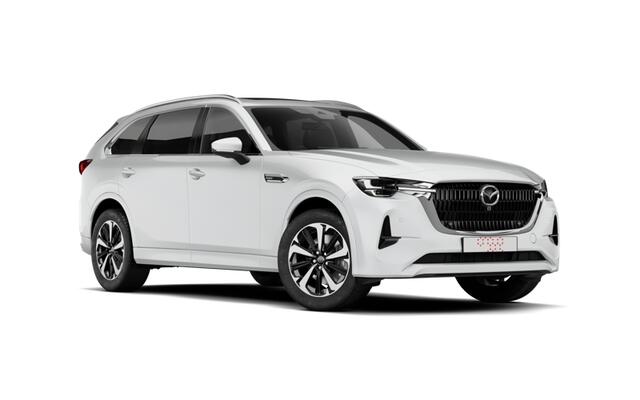 Mazda CX-80 Mazda e-Skyactiv PHEV 327 8AT AWD Homura | 12,3-inch TFT-kleurendisplay met bediening via centrale HMI Commander, touchscreen (voor Apple CarPlay / Android Auto(TM)) of voice control | 12,3-inch digitale meterset | 20-inch lichtmetalen velgen, Black