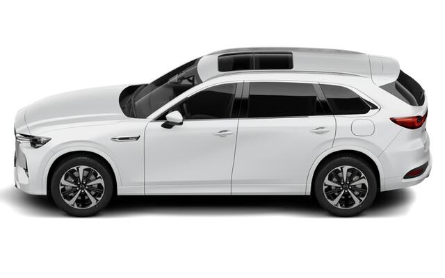 Mazda CX-80 Mazda e-Skyactiv PHEV 327 8AT AWD Homura | 12,3-inch TFT-kleurendisplay met bediening via centrale HMI Commander, touchscreen (voor Apple CarPlay / Android Auto(TM)) of voice control | 12,3-inch digitale meterset | 20-inch lichtmetalen velgen, Black