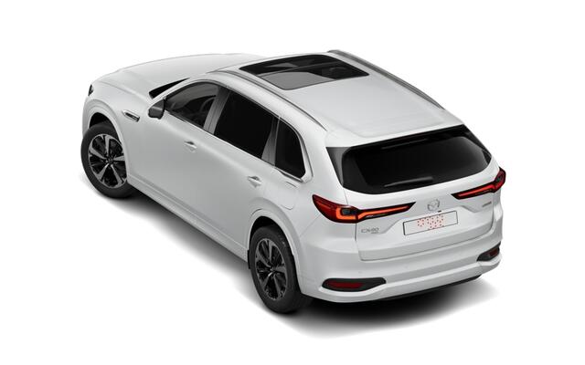 Mazda CX-80 Mazda e-Skyactiv PHEV 327 8AT AWD Homura | 12,3-inch TFT-kleurendisplay met bediening via centrale HMI Commander, touchscreen (voor Apple CarPlay / Android Auto(TM)) of voice control | 12,3-inch digitale meterset | 20-inch lichtmetalen velgen, Black