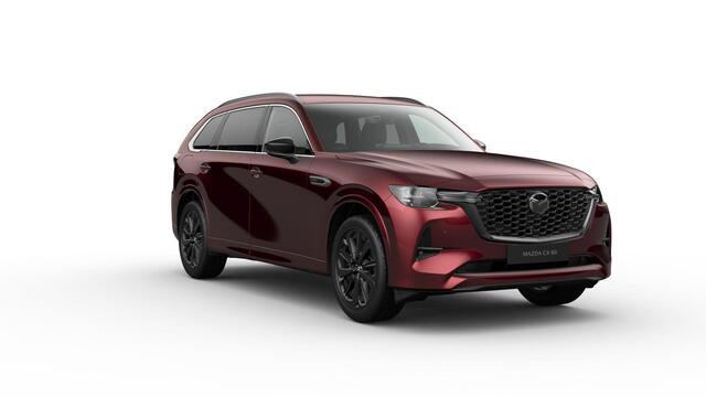 Mazda CX-80 Mazda e-Skyactiv PHEV 327 8AT AWD Homura | 12,3-inch TFT-kleurendisplay met bediening via centrale HMI Commander, touchscreen (voor Apple CarPlay / Android Auto(TM)) of voice control | 12,3-inch digitale meterset | 20-inch lichtmetalen velgen, Black