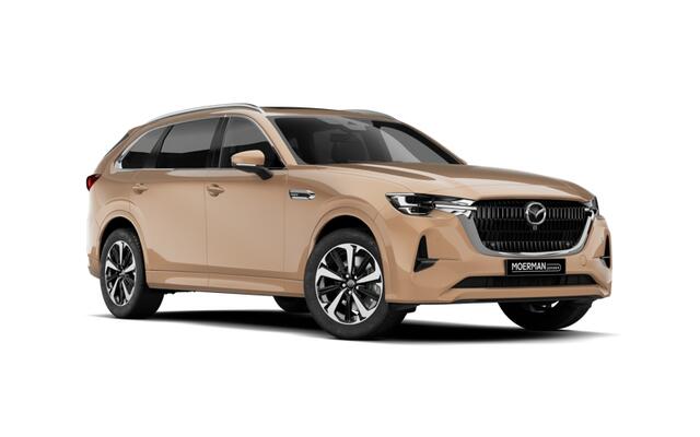 Mazda CX-80 Mazda e-Skyactiv PHEV 327 8AT AWD Homura Plus | 12,3-inch TFT-kleurendisplay met bediening via centrale HMI Commander, touchscreen (voor Apple CarPlay / Android Auto(TM)) of voice control | 12,3-inch digitale meterset | 20-inch lichtmetalen velgen, Black