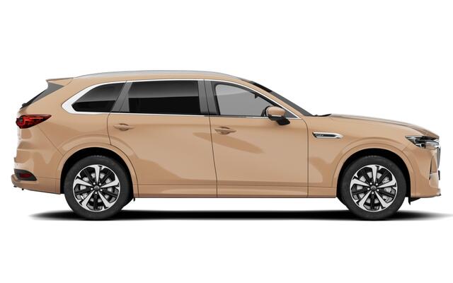 Mazda CX-80 Mazda e-Skyactiv PHEV 327 8AT AWD Homura Plus | 12,3-inch TFT-kleurendisplay met bediening via centrale HMI Commander, touchscreen (voor Apple CarPlay / Android Auto(TM)) of voice control | 12,3-inch digitale meterset | 20-inch lichtmetalen velgen, Black
