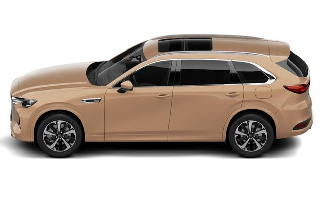 Mazda CX-80 Mazda e-Skyactiv PHEV 327 8AT AWD Homura Plus | 12,3-inch TFT-kleurendisplay met bediening via centrale HMI Commander, touchscreen (voor Apple CarPlay / Android Auto(TM)) of voice control | 12,3-inch digitale meterset | 20-inch lichtmetalen velgen, Black