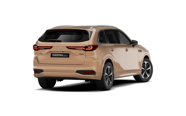 Mazda CX-80 Mazda e-Skyactiv PHEV 327 8AT AWD Homura Plus | 12,3-inch TFT-kleurendisplay met bediening via centrale HMI Commander, touchscreen (voor Apple CarPlay / Android Auto(TM)) of voice control | 12,3-inch digitale meterset | 20-inch lichtmetalen velgen, Black