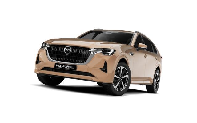 Mazda CX-80 Mazda e-Skyactiv PHEV 327 8AT AWD Homura Plus | 12,3-inch TFT-kleurendisplay met bediening via centrale HMI Commander, touchscreen (voor Apple CarPlay / Android Auto(TM)) of voice control | 12,3-inch digitale meterset | 20-inch lichtmetalen velgen, Black